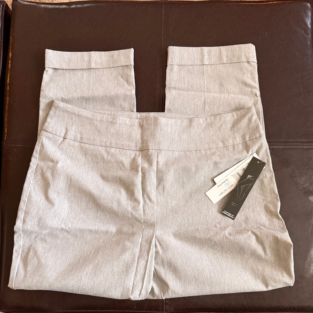 Tribal Fia Cuffed Cropped Trouser Pants Heather Grey Size 14 NWT - Picture 2 of 10